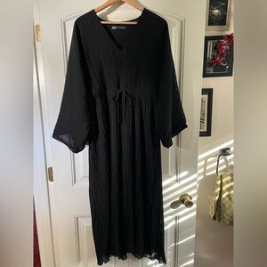 Zara Black Long Sleeve Dress